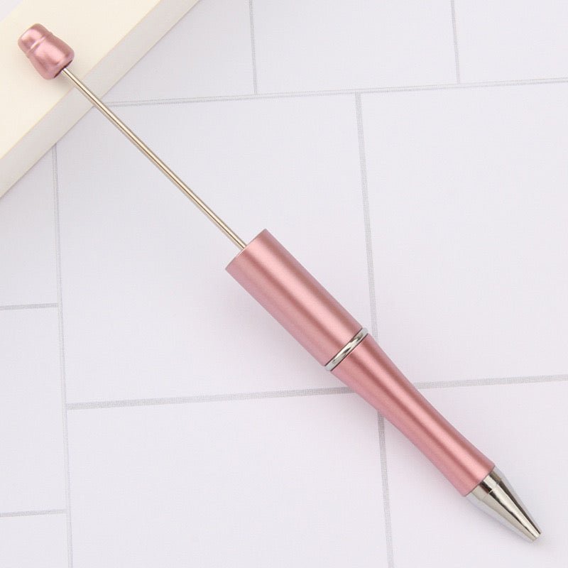 153F. Beadable DIY pink and purple gliter pen - Romo bead